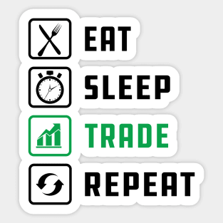 Trader - Eat Sleep Trade Repeat Sticker